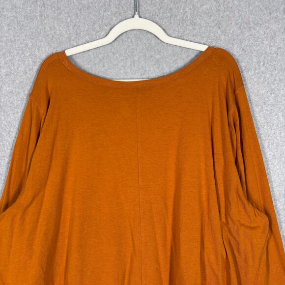 Ana Top 4X Mustard Jersey Knit Stretch Cotton Modal Basic Minimal Soft Everyday - Picture 8 of 8